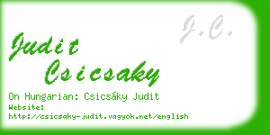 judit csicsaky business card